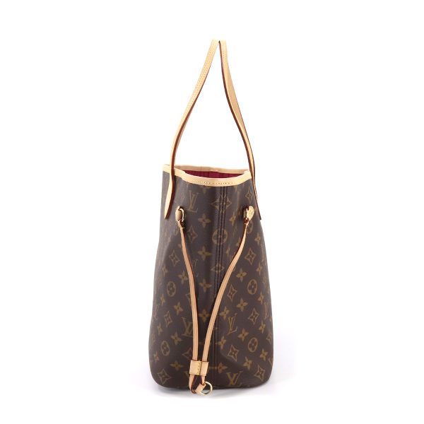 90175259 03 Louis Vuitton Monogram Neverfull MM Tote Bag Brown Pivoine