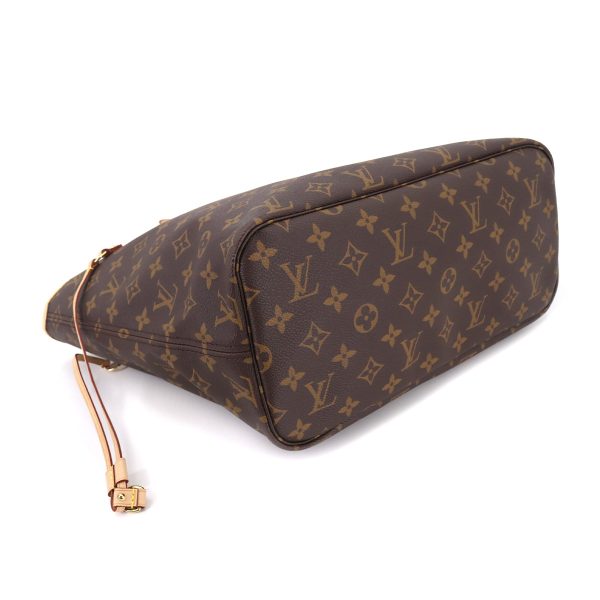 90175259 04 Louis Vuitton Monogram Neverfull MM Tote Bag Brown Pivoine