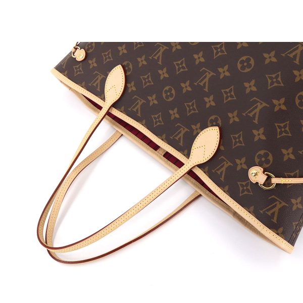 90175259 05 Louis Vuitton Monogram Neverfull MM Tote Bag Brown Pivoine