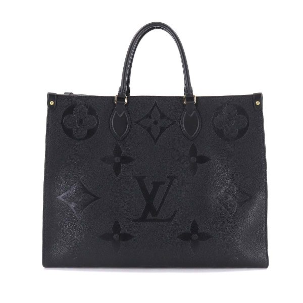 90175262 02 Louis Vuitton Monogram Implant Onthego GM 2Way Shoulder Bag Noir