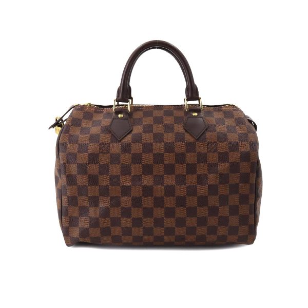 90175274 02 Louis Vuitton Damier Speedy 30 Hand Bag Ebene Brown