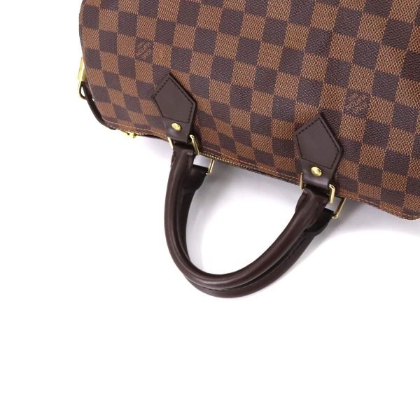 90175274 05 Louis Vuitton Damier Speedy 30 Hand Bag Ebene Brown