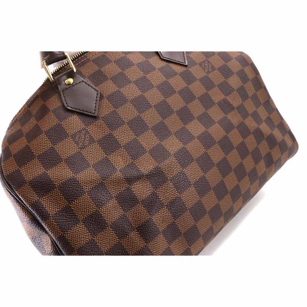 90175274 07 Louis Vuitton Damier Speedy 30 Hand Bag Ebene Brown