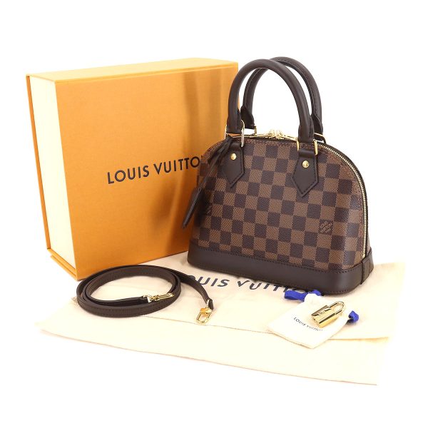 90175280 08 Louis Vuitton Damier Alma BB 2way Hand Shoulder Bag Ebene