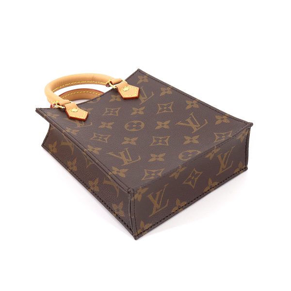 90176006 04 Louis Vuitton Monogram Petit Sac Plat 2Way Shoulder Bag Brown