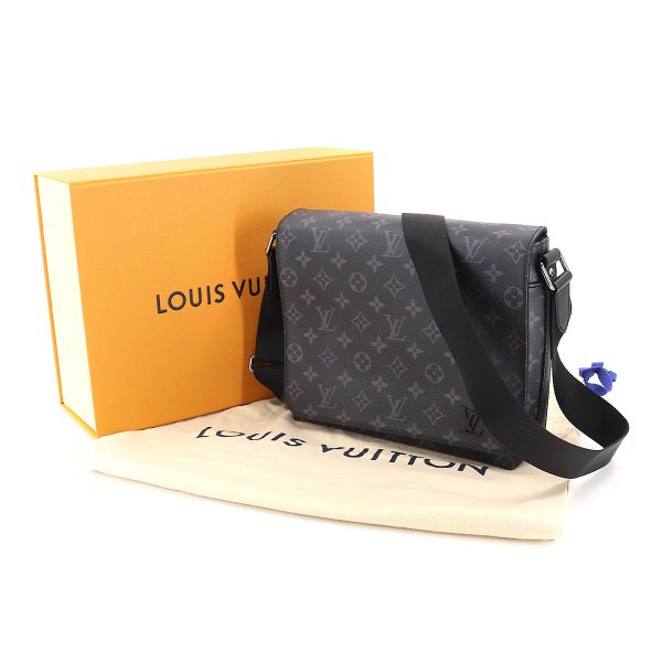 90176009 08 Louis Vuitton Monogram Eclipse District PM NV2 Shoulder Bag Black