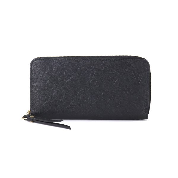 90176041 01 1 Louis Vuitton Monogram Implant Zippy Wallet Long Leather Noir