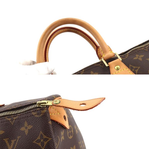 90176251 08 Louis Vuitton Monogram Speedy 35 Hand Bag Brown Gold Hardware