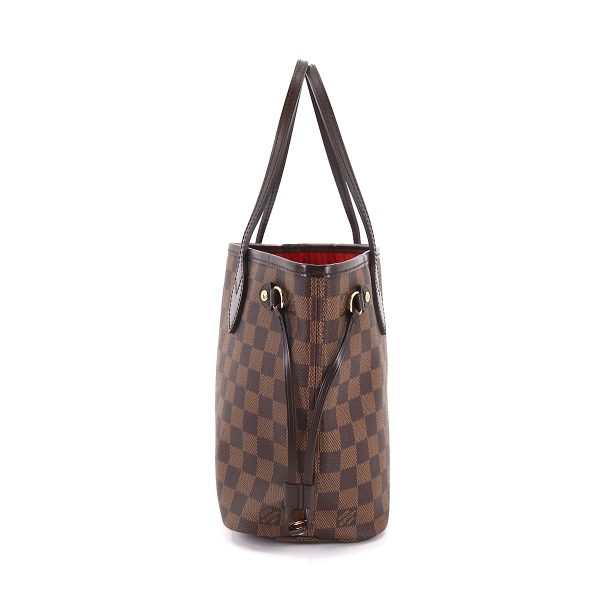 90176253 03 Louis Vuitton Damier Neverfull PM Tote Bag Ebene Brown