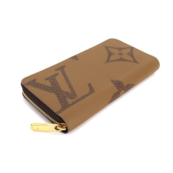 90176263 04 Louis Vuitton Giant Monogram Zippy Wallet Round Zipper Long Brown