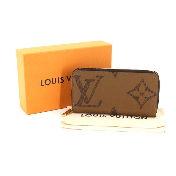 90176263 08 Louis Vuitton Giant Monogram Zippy Wallet Round Zipper Long Brown