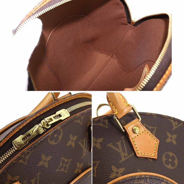 90176274 07 Louis Vuitton Monogram Ellipse PM Hand Bag Brown Gold Hardware