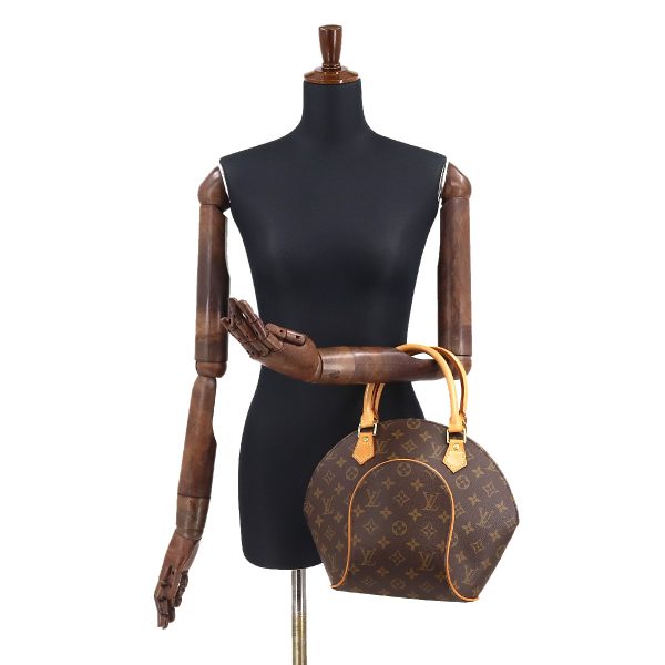 90176274 09 Louis Vuitton Monogram Ellipse PM Hand Bag Brown Gold Hardware