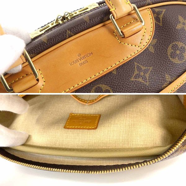 90176278 08 Louis Vuitton Monogram Trouville Hand Bag Brown Gold Hardware