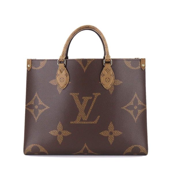 90176710 01 1 Louis Vuitton Giant Monogram On The Go MM 2Way Tote Shoulder Bag