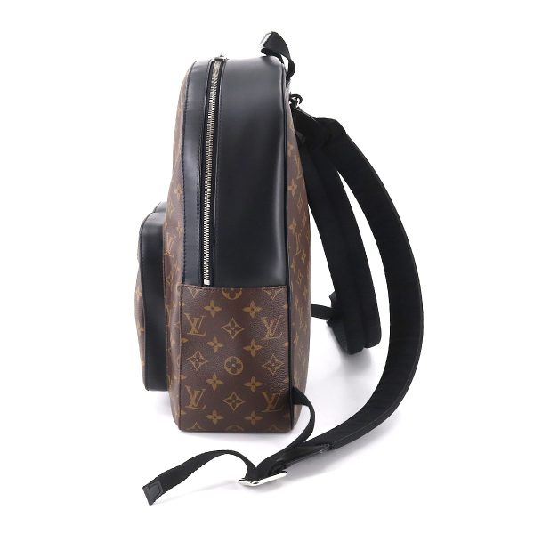 90176720 03 Louis Vuitton Monogram Macassar Josh NV Backpack Rucksack Brown Black