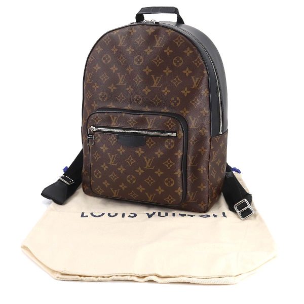 90176720 09 Louis Vuitton Monogram Macassar Josh NV Backpack Rucksack Brown Black