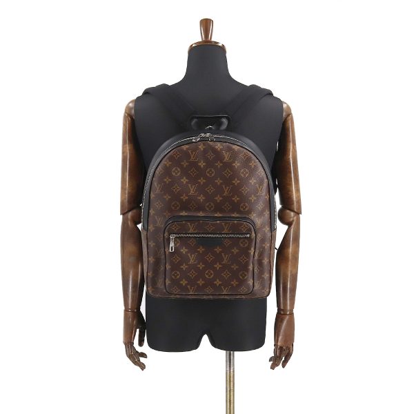 90176720 10 Louis Vuitton Monogram Macassar Josh NV Backpack Rucksack Brown Black