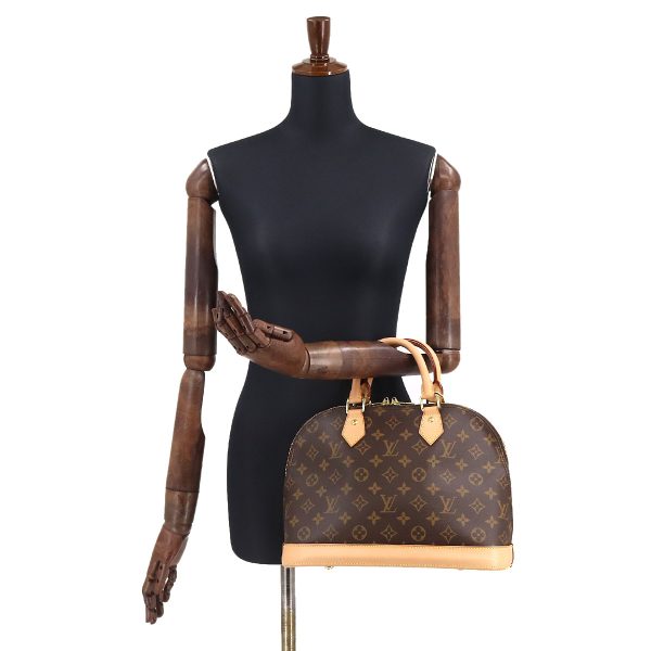 90176794 09 Louis Vuitton Monogram Alma PM Hand Bag Brown Gold Hardware