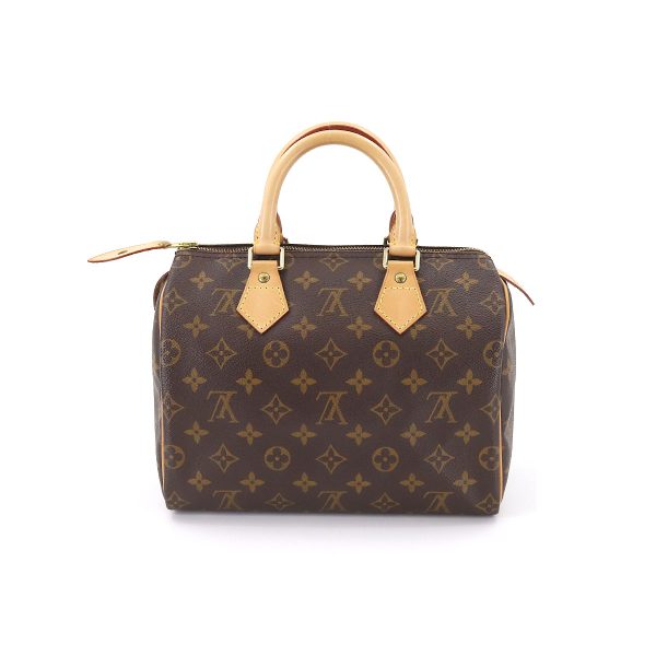 90176936 02 Louis Vuitton Monogram Speedy 25 Hand Bag Brown Gold Metal