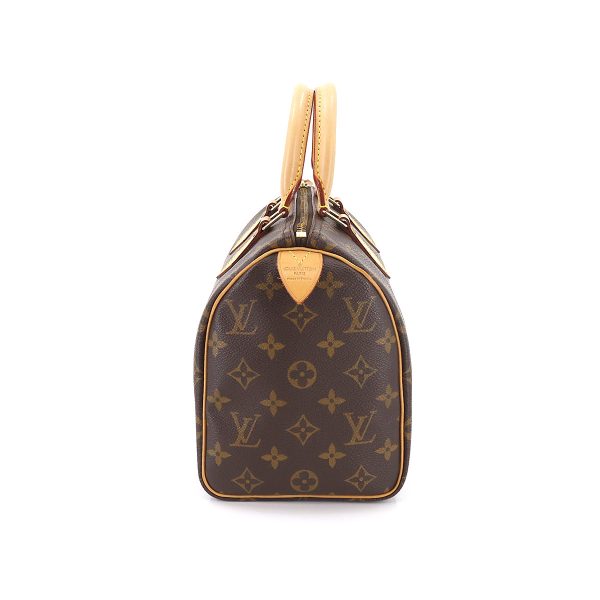 90176936 03 Louis Vuitton Monogram Speedy 25 Hand Bag Brown Gold Metal