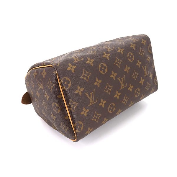 90176936 04 Louis Vuitton Monogram Speedy 25 Hand Bag Brown Gold Metal