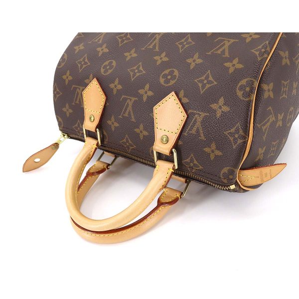 90176936 05 Louis Vuitton Monogram Speedy 25 Hand Bag Brown Gold Metal