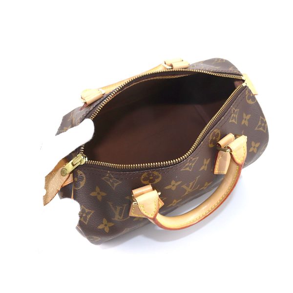 90176936 06 Louis Vuitton Monogram Speedy 25 Hand Bag Brown Gold Metal