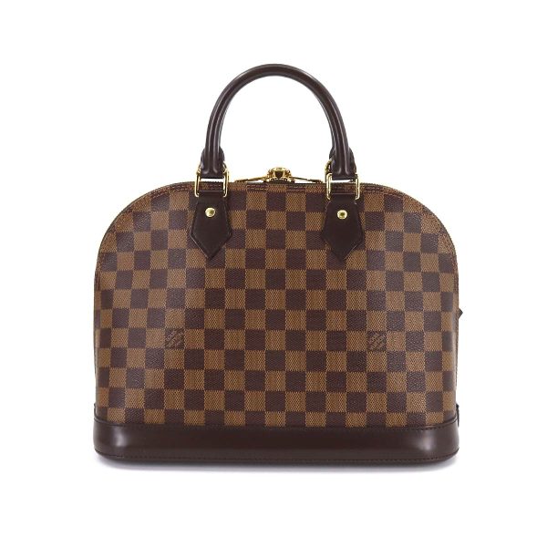 90177151 02 Louis Vuitton Damier Alma PM Hand Bag Ebene Brown