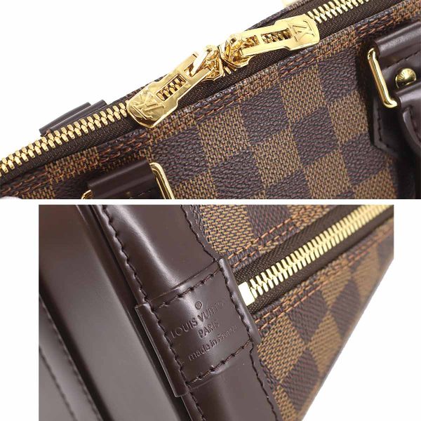 90177151 07 Louis Vuitton Damier Alma PM Hand Bag Ebene Brown