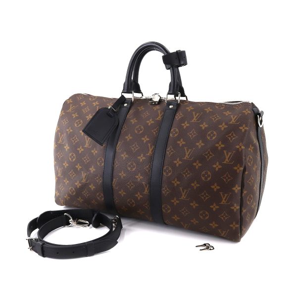 90177625 09 Louis Vuitton Monogram Macassar Keepall Bandouliere 45 Shoulder Bag