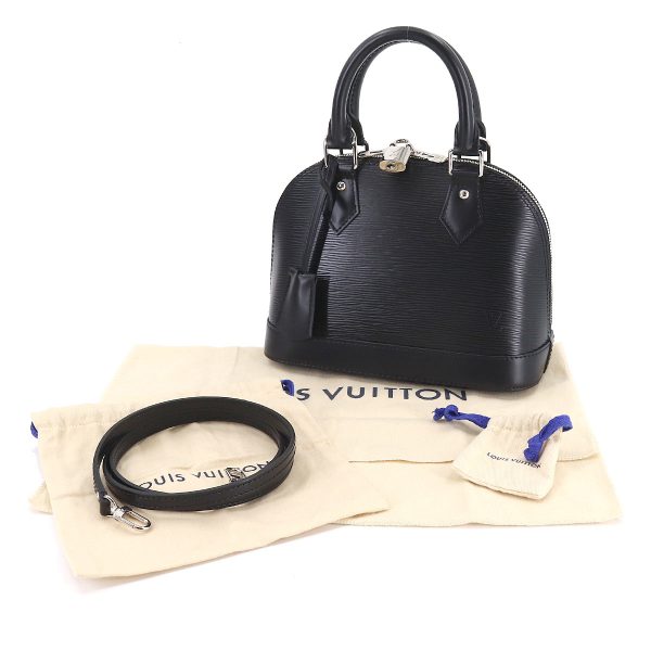 90177636 09 Louis Vuitton Epi Alma BB 2Way Hand Shoulder Bag Leather Noir