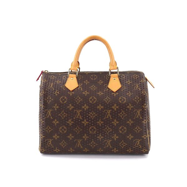 90177876 02 Louis Vuitton Monogram Perfo Speedy 30 Hand Bag Brown