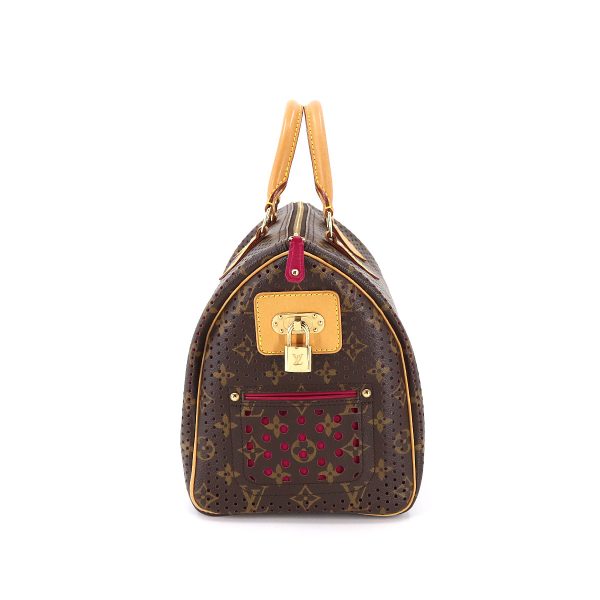 90177876 03 Louis Vuitton Monogram Perfo Speedy 30 Hand Bag Brown