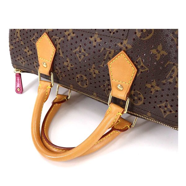 90177876 05 Louis Vuitton Monogram Perfo Speedy 30 Hand Bag Brown