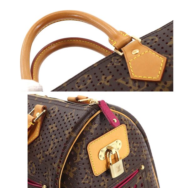 90177876 07 Louis Vuitton Monogram Perfo Speedy 30 Hand Bag Brown