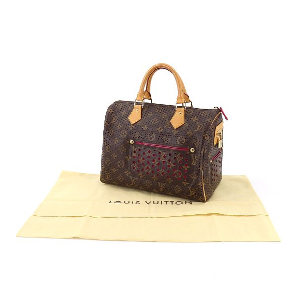 90177876 09 Louis Vuitton Monogram Perfo Speedy 30 Hand Bag Brown