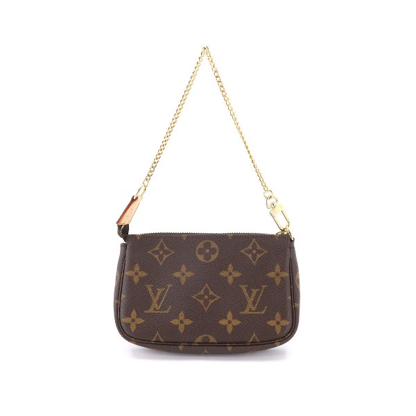 90177880 02 Louis Vuitton Monogram Mini Pochette Accessoires Hand Bag Chain