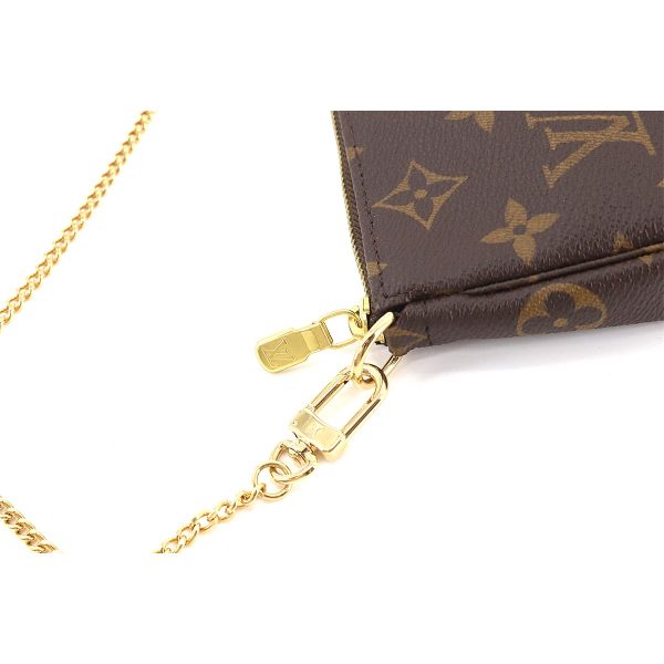 90177880 08 Louis Vuitton Monogram Mini Pochette Accessoires Hand Bag Chain