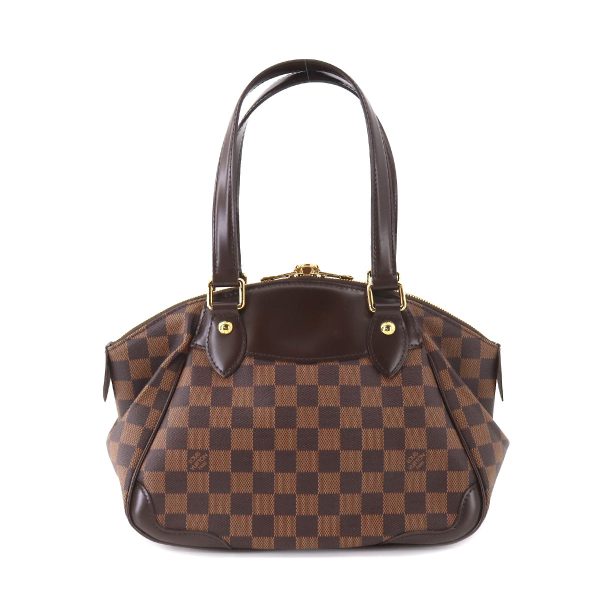 90178005 02 Louis Vuitton Damier Verona PM Hand Bag Ebene Brown