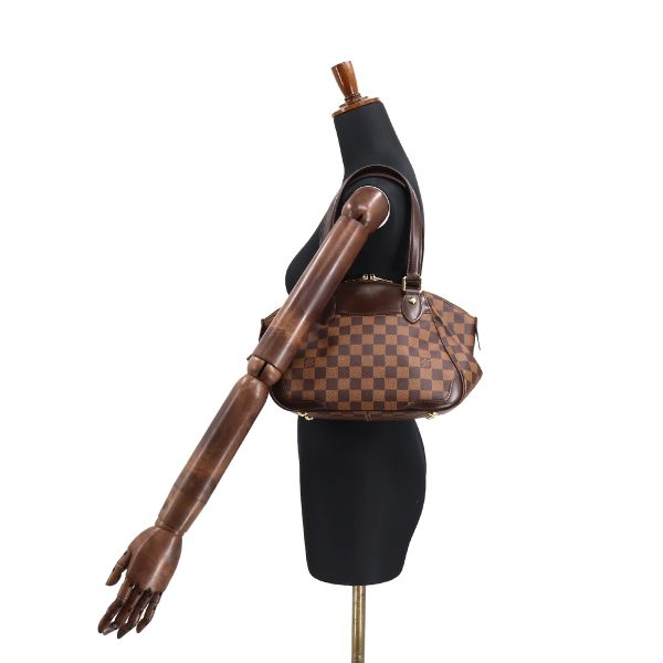 90178005 09 Louis Vuitton Damier Verona PM Hand Bag Ebene Brown