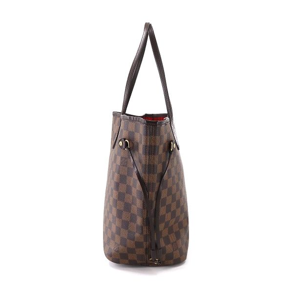 90178006 03 Louis Vuitton Damier Neverfull MM Tote Bag Ebene Cerise Brown