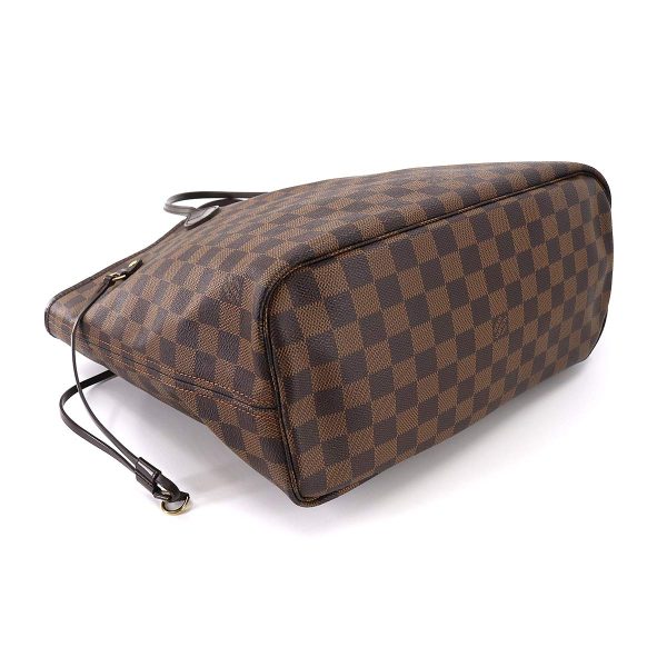 90178006 04 Louis Vuitton Damier Neverfull MM Tote Bag Ebene Cerise Brown