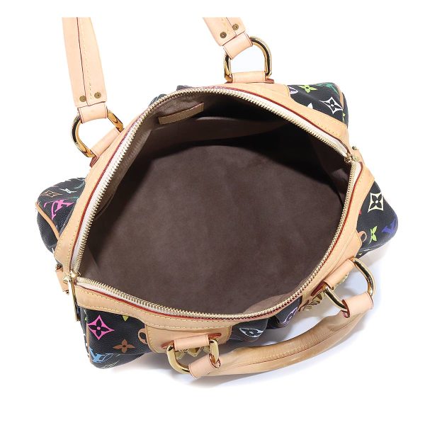 90178026 06 Louis Vuitton MultiColor Courtney MM Shoulder Bag Noir Black