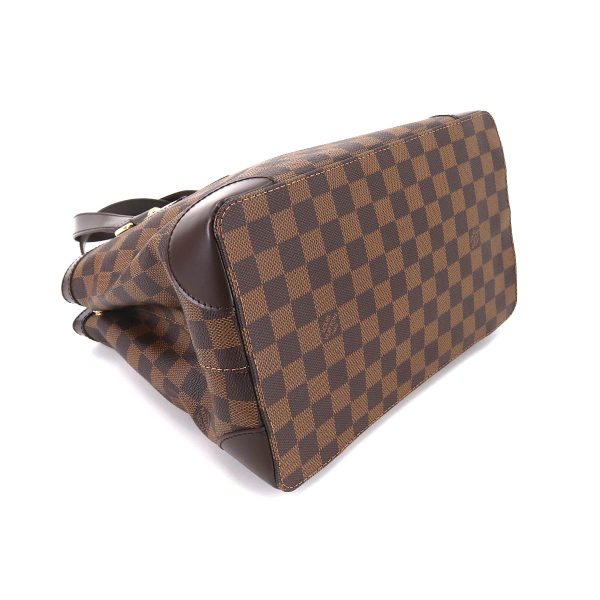 90178096 04 Louis Vuitton Damier Hampstead PM Tote Bag Ebene Gold Hardware