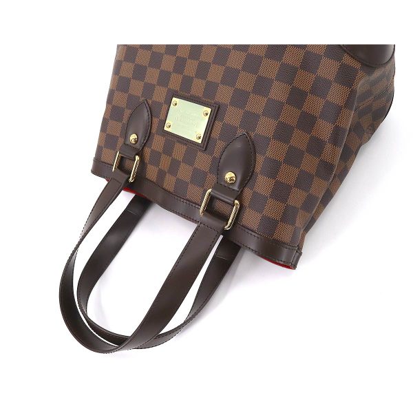 90178096 05 Louis Vuitton Damier Hampstead PM Tote Bag Ebene Gold Hardware