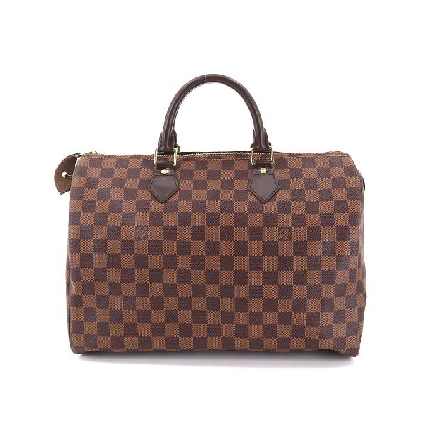 90178228 02 Louis Vuitton Damier Speedy 35 Hand Bag Ebene Brown