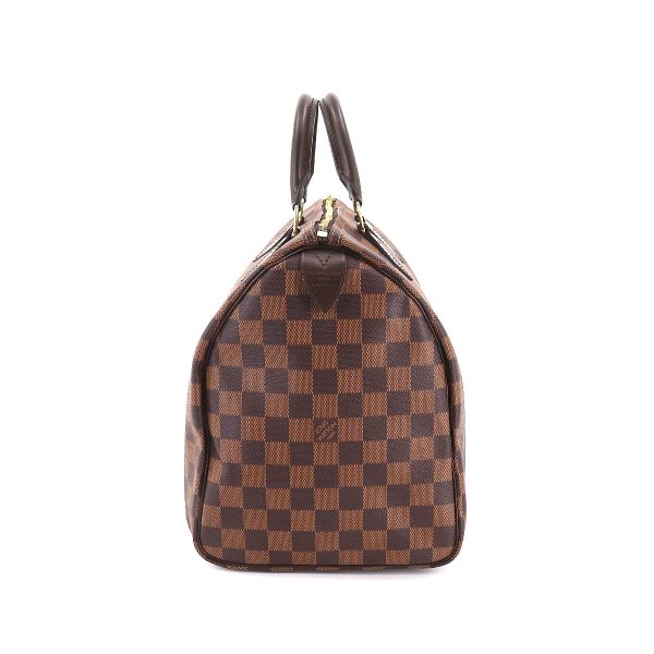 90178228 03 Louis Vuitton Damier Speedy 35 Hand Bag Ebene Brown