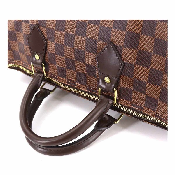 90178228 05 Louis Vuitton Damier Speedy 35 Hand Bag Ebene Brown