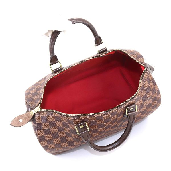 90178228 06 Louis Vuitton Damier Speedy 35 Hand Bag Ebene Brown